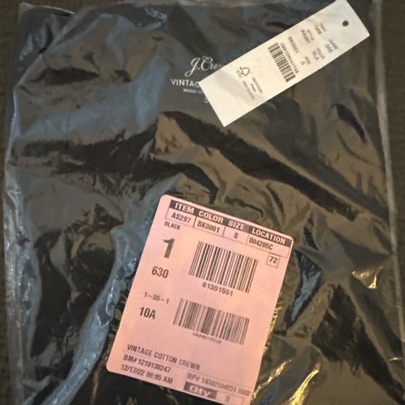 J. Crew Vintage cotton crewneck long-sleeve T-shirt NWT - Picture 2 of 2